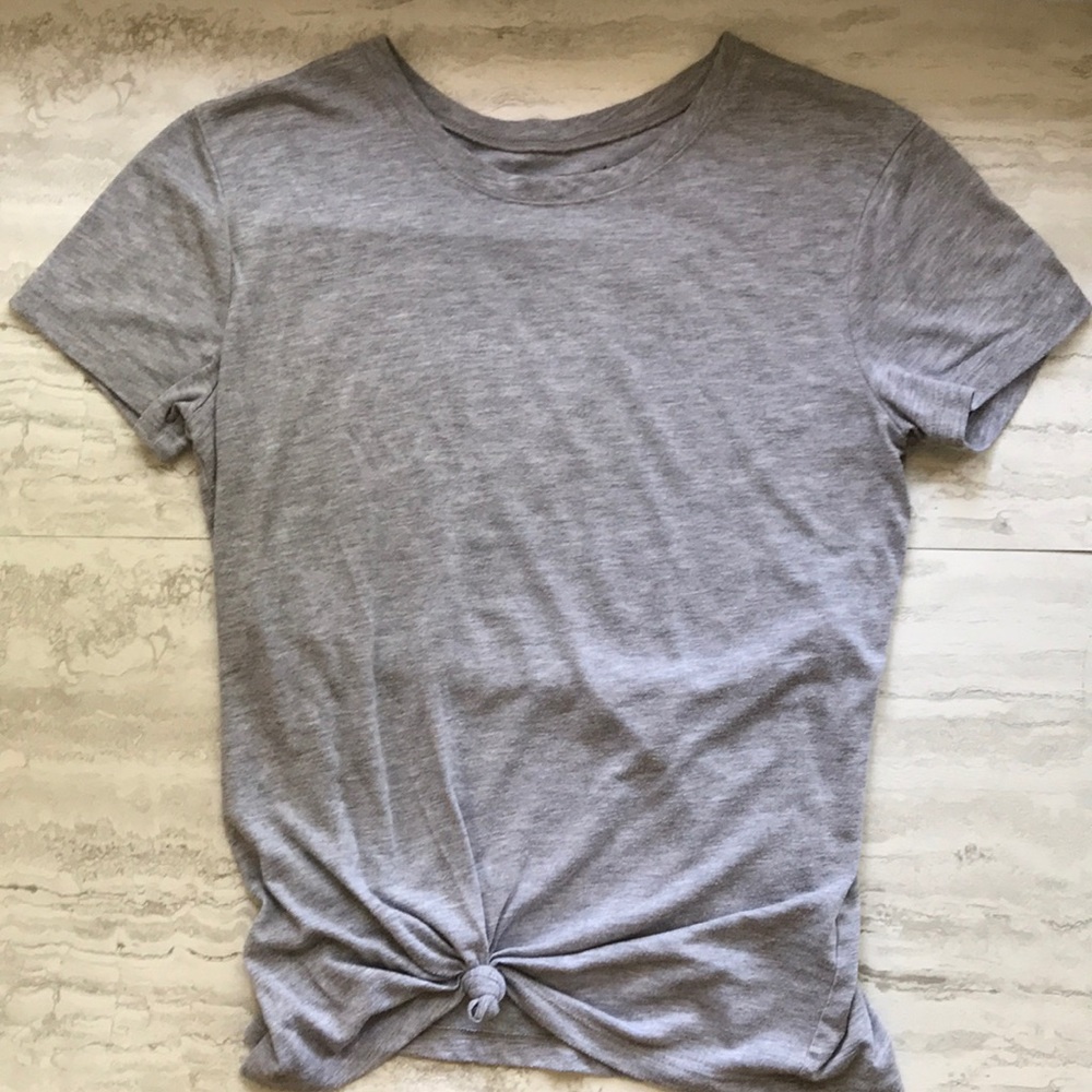 Grey Knotted T-Shirt